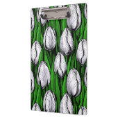 Porte-bloc Tulières blanches avec feuilles verts (Gauche)