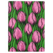 Porte-bloc Tulières roses avec feuilles verts (Dos)