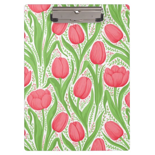 Porte-bloc Tulipes en rouge et vert (Devant)