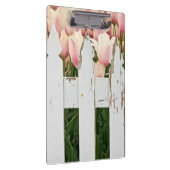 Porte-bloc tulipes roses et ancienne clôture (Swatch)