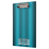 Porte-bloc Turquoise Aqua Shine Elegant Chic Glam Personnalis (Gauche)
