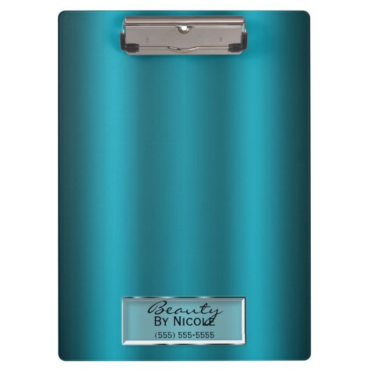 Porte-bloc Turquoise Aqua Shine Elegant Chic Glam Personnalis (Devant)