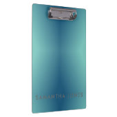 Porte-bloc Turquoise Blue Ombre Simple Plaque Personnaliser s (Swatch)