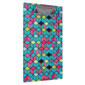 Porte-bloc Turquoise et motif rose de cube (Swatch)