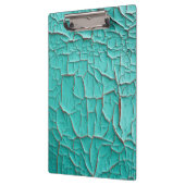 Porte-bloc Turquoise sarcelle à la peinture rustique écaillée (Gauche)