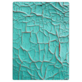 Porte-bloc Turquoise sarcelle à la peinture rustique écaillée (Dos)