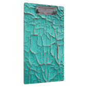 Porte-bloc Turquoise sarcelle à la peinture rustique écaillée (Swatch)