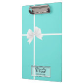 Porte-bloc Turquoise Turquoise White Bow Classy Elegant Glam (Gauche)