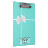 Porte-bloc Turquoise Turquoise White Bow Classy Elegant Glam (Swatch)