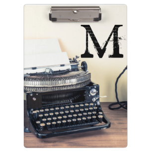 Porte-bloc Type vintage panneau d'agrafe d'initiale de