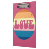 Porte-bloc Typographie D'Amour Rétro Sur Les Rayures De Couch (Gauche)