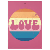 Porte-bloc Typographie D'Amour Rétro Sur Les Rayures De Couch (Dos)