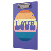 Porte-bloc Typographie D'Amour Rétro Sur Les Rayures De Couch (Gauche)