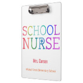 Porte-bloc Typographie d'aquarelle d'infirmière d'école (Gauche)
