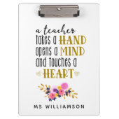 Porte-bloc Typographie de l'appréciation de l'enseignant Pers (Devant)