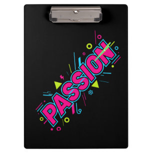 Porte-bloc Typographie Passion Vibrante - Aesthétique Pop Art