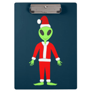 Porte-bloc UFO Ho Ho Père alien de Noël