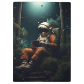 Porte-bloc Un astronaute assis sur une chaise (Dos)