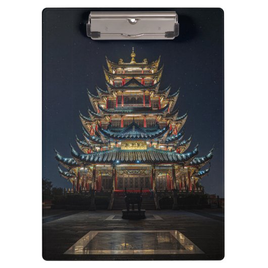 Porte-bloc Un bâtiment japonais traditionnel s'illumine dans (Devant)