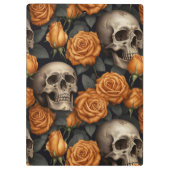 Porte-bloc Un crâne et une série Rose 11 (Dos)
