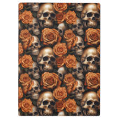 Porte-bloc Un crâne et une série Rose 9 (Dos)