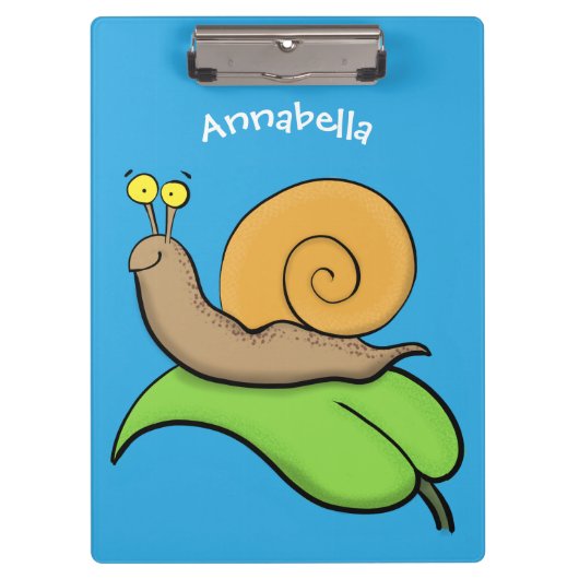Porte-bloc Un mignon escargot heureux sur une illustration d' (Devant)
