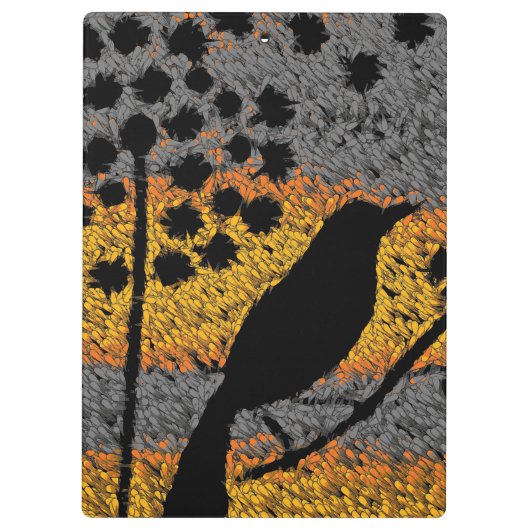 Porte-bloc Un oiseau parmi les plumes (Dos)