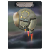 Porte-bloc Un vaisseau spatial qui traverse une planète (Devant)