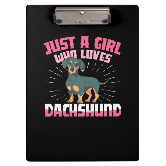 Porte-bloc Une fille qui aime Dachshund (Devant)