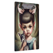 Porte-bloc Une jeune fille tenant un cerf (Swatch)