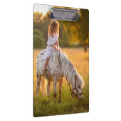 Porte-bloc une petite fille et son poney (Swatch)