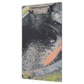 Porte-bloc Une piscine orange à Welshpool (Gauche)