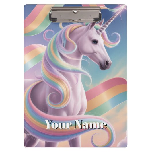 Porte-bloc Unicorn Notebook, Magical Rainbow Stars Unicorn (Devant)