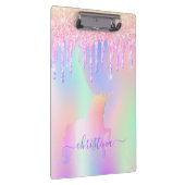 Porte-bloc Unicorn rose violet gouttes holographiques (Swatch)
