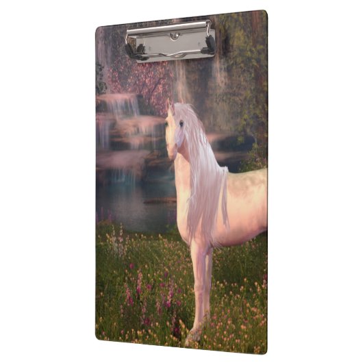 Porte-bloc Unicorne devant une cascade (Gauche)