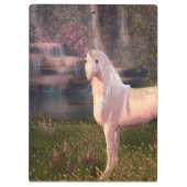 Porte-bloc Unicorne devant une cascade (Dos)