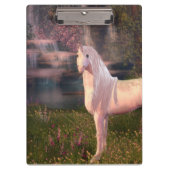 Porte-bloc Unicorne devant une cascade (Devant)