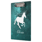 Porte-bloc Unicorne turquoise Porte - bloc personnalisé (Gauche)