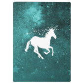 Porte-bloc Unicorne turquoise Porte - bloc personnalisé (Dos)