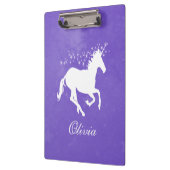 Porte-bloc Unicorne violette Porte - bloc personnalisé (Gauche)