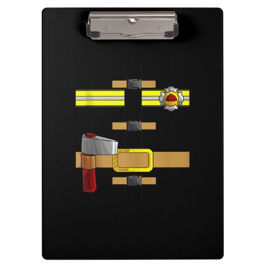 Porte-bloc Uniforme de firefighter Funny DIY Halloween (Devant)