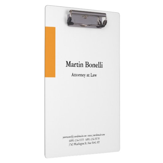 Porte-bloc Unique Classique Simple Orange & Blanc (Swatch)