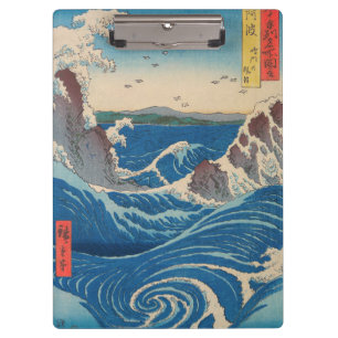 Porte-bloc Utagawa Hiroshige - Naruto Whirlpool, province d'A