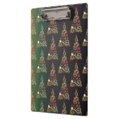 Porte-bloc Vacances matte vert or motif de Noël (Gauche)