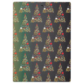 Porte-bloc Vacances matte vert or motif de Noël (Dos)
