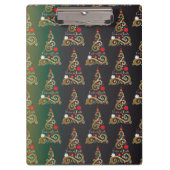 Porte-bloc Vacances matte vert or motif de Noël (Devant)