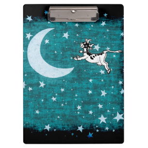 Porte-bloc Vache, lune et étoiles