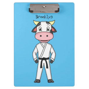 Porte-bloc Vache mignonne en combinaison kung fu