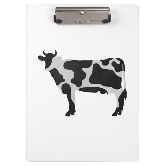 Porte-bloc Vache Noir et Blanc Silhouette (Devant)