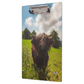 Porte-bloc Vache noire pâturage vert champ soleil (Gauche)